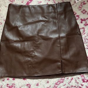 NWT Brown Leather Skirt | Old Navy